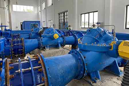 KPS系列单级双吸开云（中国）Kaiyun·官方网站在上饶自来水空港新城10万吨水厂使用现场