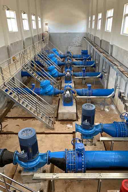 KPS系列单级双吸开云（中国）Kaiyun·官方网站在江西会昌润泉10万吨县城供水使用现场