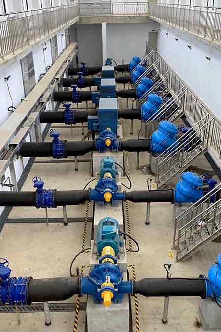 KPS系列单级双吸开云（中国）Kaiyun·官方网站在江西瑞昌润泉长江饮水工程使用现场